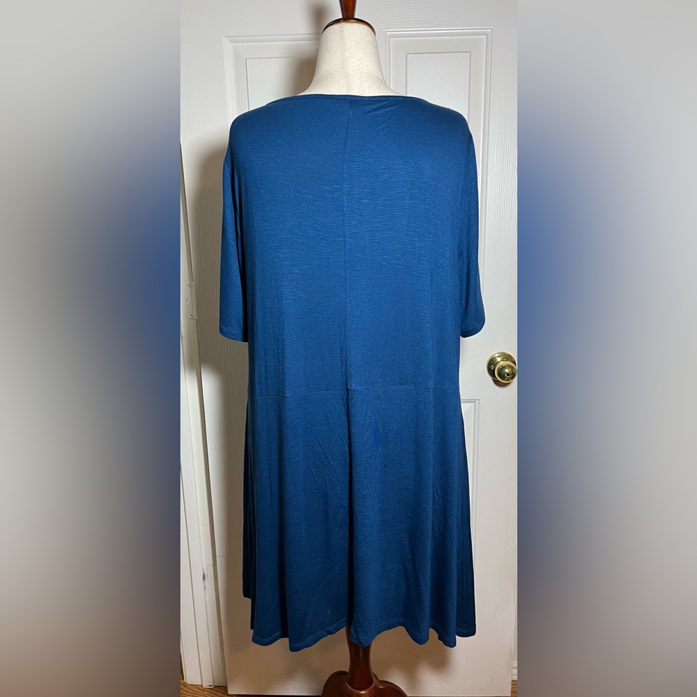 Lane Bryant Blue Asymmetrical Hem Swing Tunic Top Plus Size 18/20 - Picture 6 of 11